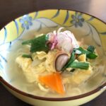 あっさりサラふわ✽玉子と野菜のスープ麺